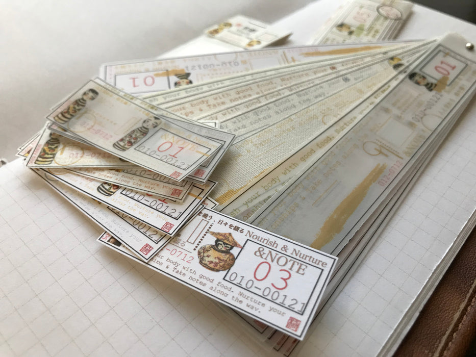 Kokeshi Doll Journal Tags