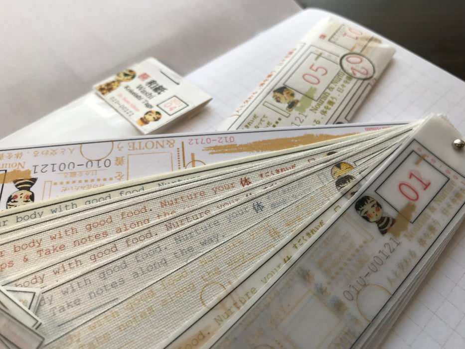 Kokeshi Doll Journal Tags