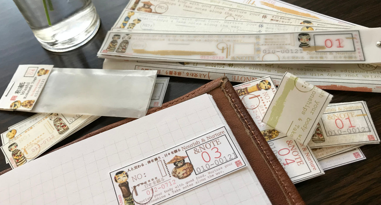 Kokeshi Doll Journal Tags