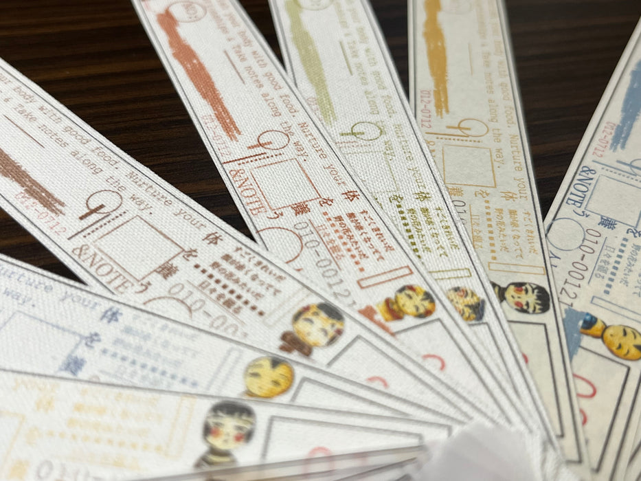Kokeshi Doll Journal Tags